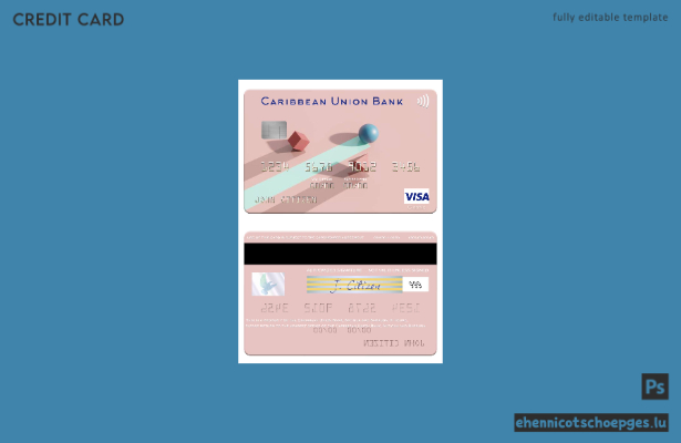 Vorschau einer Visa-Karte der Antigua und Barbuda Caribbean Union Bank